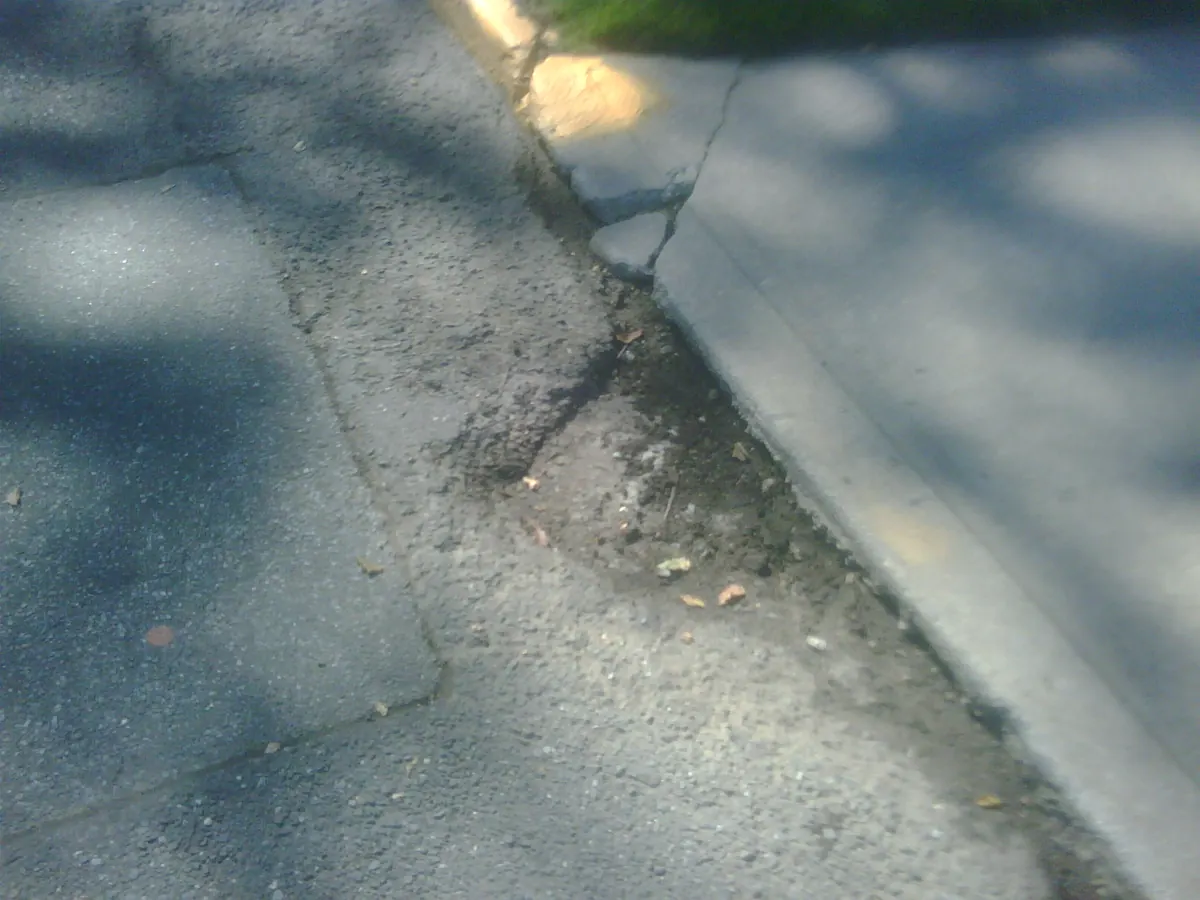 Sidewalk before repair