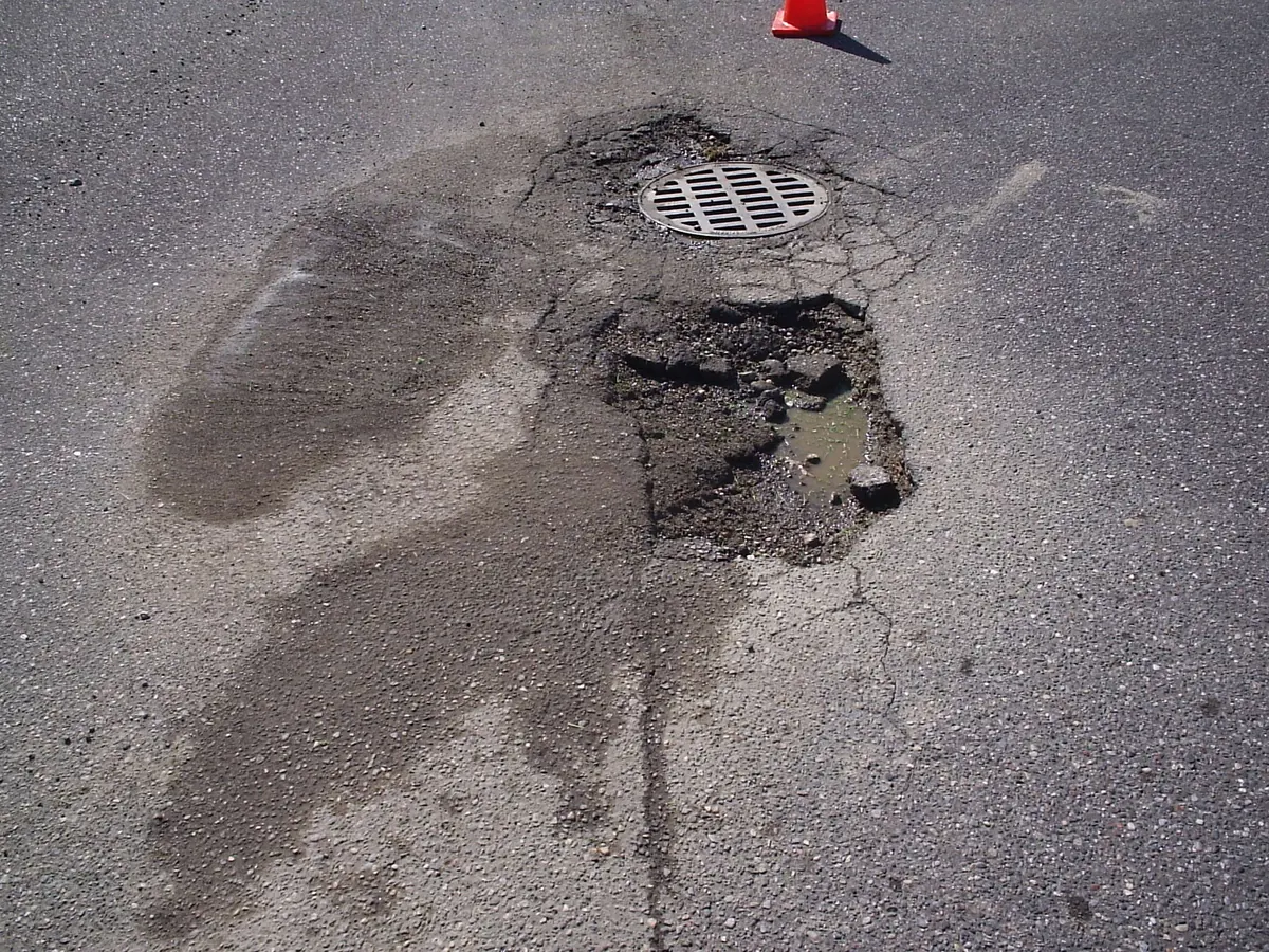 Storm drain before repair
