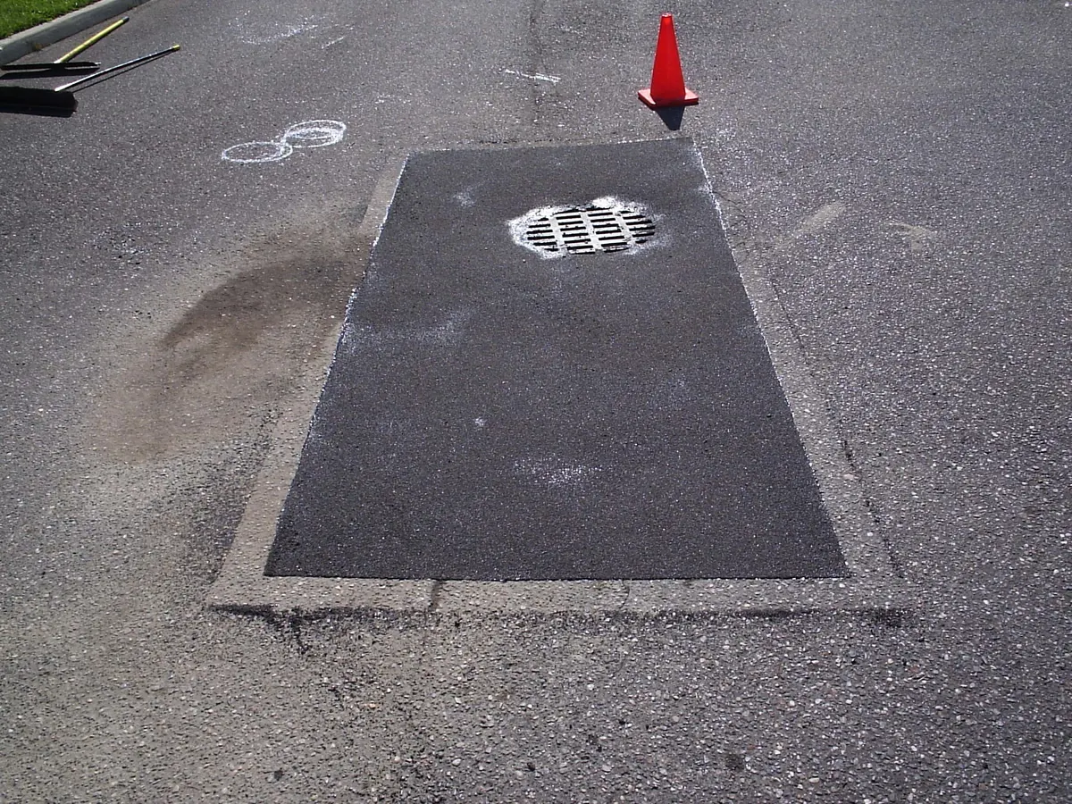 Storm drain after the FloMix repair