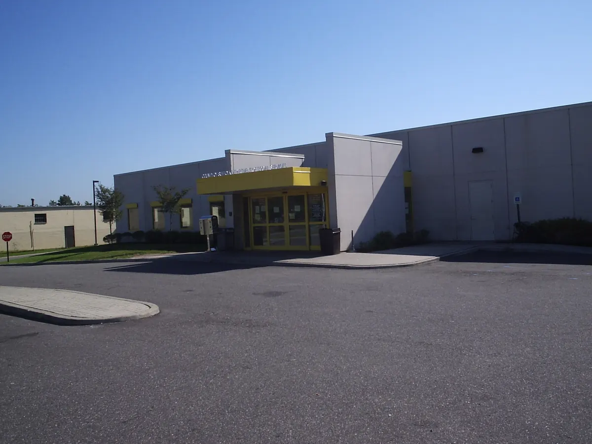 Parking lot at a public facility